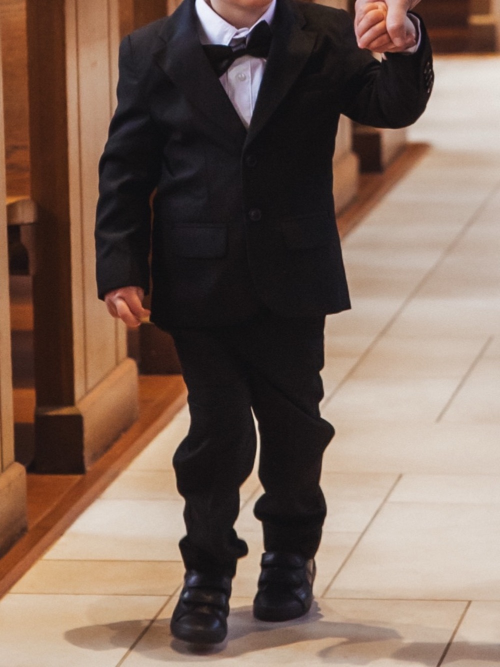 Cat & Jack Black Boys' Suit Jacket & Pants Set Plus White Button Up- Formal Wear